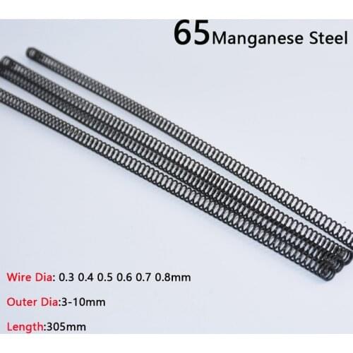 Y Type Compression Spring 0.3 0.4 0.5 0.6 0.7 0.8mm Wire Dia 65Manganese Steel Long Spring 3-10mm Outer Dia 305mm Length