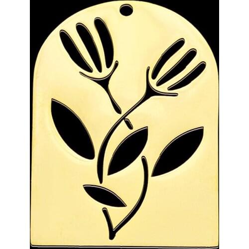 5pcs/lot 100% Stainless Steel Two Tulips DIY Earring Pendant Charm Wholesale Jewelry Necklace Making Charms Never Fade