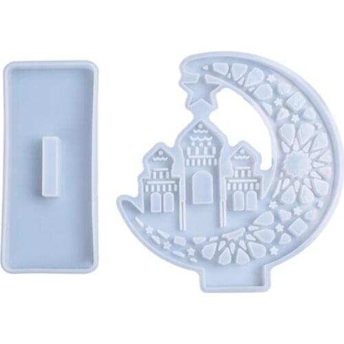 Silicon Moon House Ghost Mold Home Decoration DIY Epoxy Resin Swing Table Mould