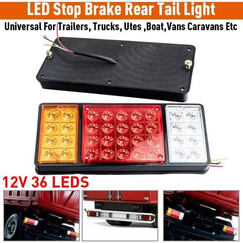 12V 36 LED Brake Stop Rear Tail Lights Indicator Reverse Lamp Trailer Truck RV
