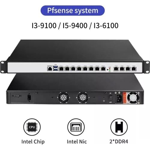 I3-9100/I5-9400/I7-9700 Network Server Computer Firewall Barebone Mini PC Pfsense Mikrotik ROS Openwrt