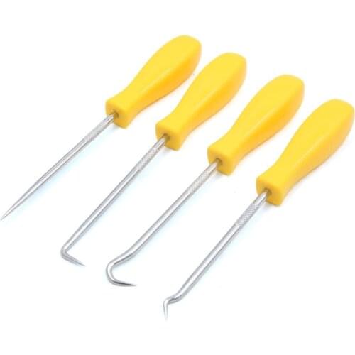 Uxcell 4Pcs Mini Precision Pick Hook Set O Ring Oil Seal Gasket Puller Remover Tool Kit