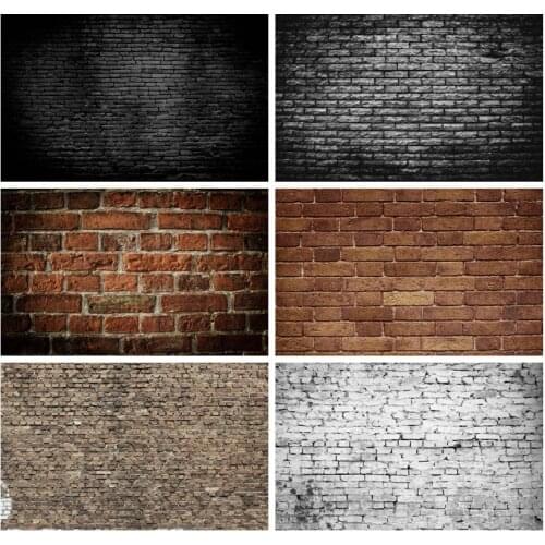 Black Brick Wall Grunge Old Room Decor Baby Shower Vinyl Baby Pet Toy Portrait Photo Backgrounds Photo Backdrops For Photophone