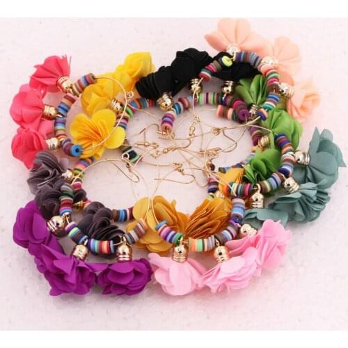 Femme Bijoux 2021 Jewelry Flower Earrings For Women Long Drop Earrings Boho Earrings Fashion Party Jewelry Accessories Oorbellen