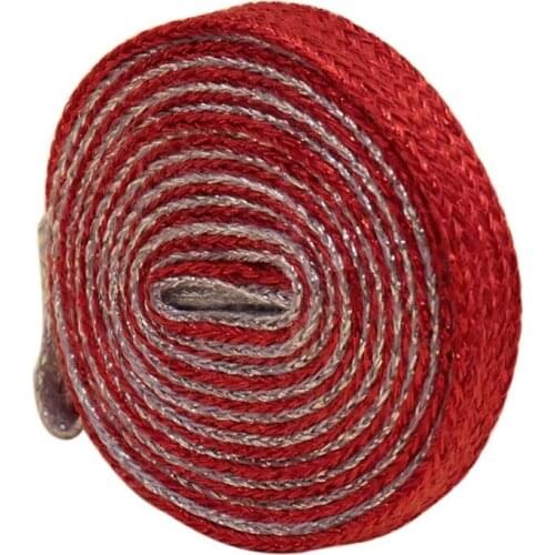 1Pair 7mm Flat Shoelaces Silver Metal party Laces Camping Shoelaces Strings Metallic Glitter Shiny Gold Shoelace Shoe Lacing