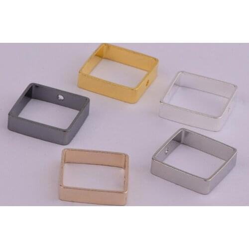 15 * 4 * 0.8mm Geometric Square Necklace Pendant Wearable Bead Connector DIY Jewelry Accessories Earring Pendant