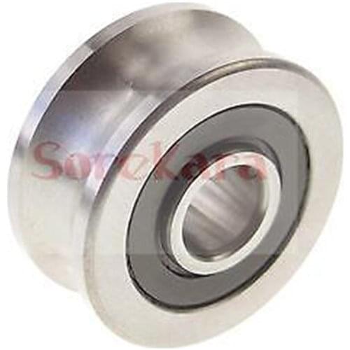 16*48*21mm U Groove width 16.5mm stainless Guide Pulley Sheave Rail Bearing