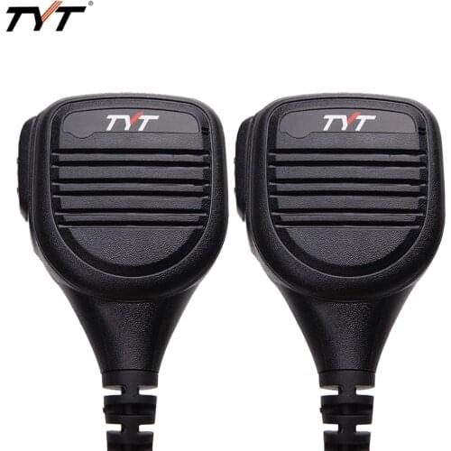 2PCS TYT Remote IP54 Rainproof Shoulder Speaker Mic for TYT MD-380 MD-390 TH-UV8000E BaoFeng, AnyTone,Baofeng Radios