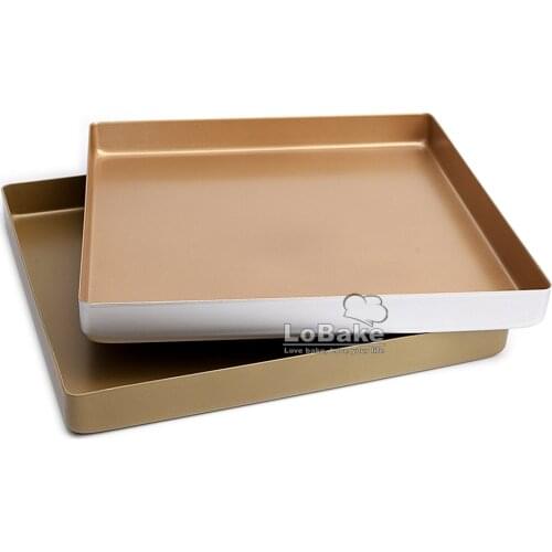 New 28*28cm high quality square aluminium alloy nonstick coating baking pan biscuit cookie holder bakery oven tray tools