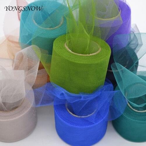 22m/lot 5cm Crystal shining tulle roll organza sheer gauze wedding decoration baby shower birthday party home garden supplies