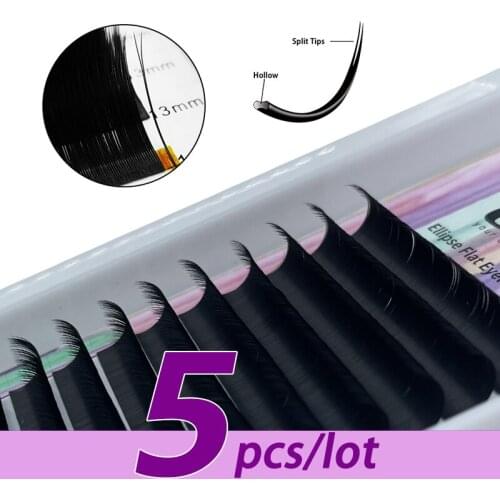 5pcs/lot Outstanding Quality Soft Lash Wholesale C/D Curl All size with High Quality Packaging Box Flat Eyelash extension
