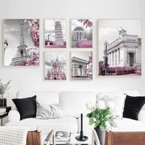 5D Diamond Painting Flower Paris France City Building Castle Diamond Embroidery Full Square/Round Cross Stitch Kits Home Decor