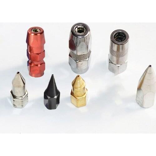7Pcs Explosion-proof Grease Gun Nozzle Sharp/Flat Tip Butter Nozzle Grease Gun Power Tool Accessories Grease Nozzles