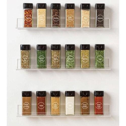 8 sheets 144pcs Kitchen Jars Bottle Container Label Item Label Storgae On Various Can Box Mark Food Stickers Clear W5A7