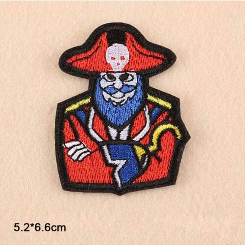 Pirate Viking Retro Applique Iron On Patches Embroidered Clothes Patch For Clothing Clothes Girl Boy Kids Children