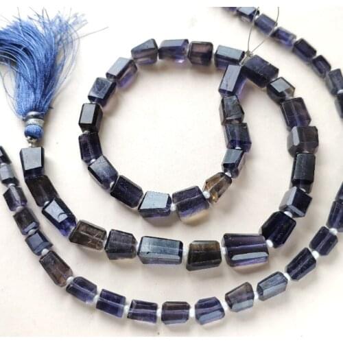 Loose beads BLUE IOLITE SQUARE FACETED 4.5-6mm 33cm for DIY jewelry making FPPJ wholesale nature