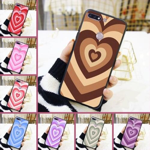 Case For Huawei Honor 7 7S 7X 7A 7C Pro 8X MAX 10 9 8 Case Silicone Pink Heart Red Back Cover For Huawei Honor 7 8 9 10 Lite