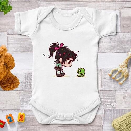 2021 New Infant Newborn Baby Boys Girls Short Sleeve Cartoon Print Cute Romper Outfits Summer Baby Clothes 0-24M