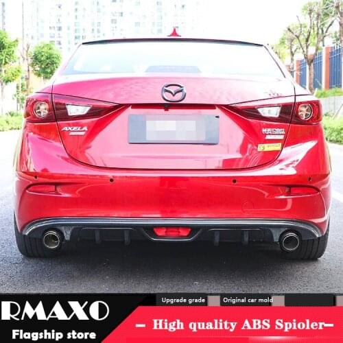 For Mazda 3 Axela ABS Rear Bumper Diffuser Bumpers Protector For 2017-2019 WCK Axela Body kit bumper rear lip rear spoiler