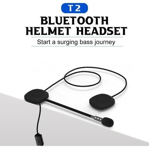Helmet Headset T2 Wireless Bluetooth 5.0 Motorcycle Helmet Headset Stereo Speaker Headphone 2020