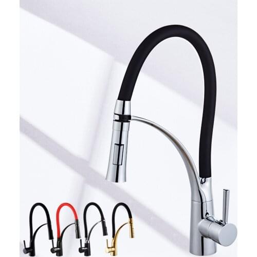 Russian Free Shipping Chrome Pull Out Kitchen Faucets Sink Taps Multi Color 360° Swivel Rotation Hot Cold Water Mixer Taps