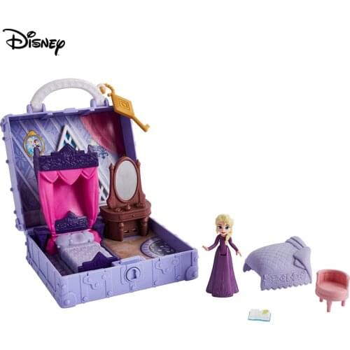 Disney Frozen Adventures Elsas Bedroom Pop-Up Playset with Handle Including Elsa Doll and Blanket Accessories Girls Toy E6859