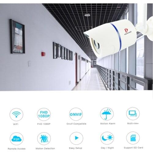 HD IP Camera Wifi 1080P 720P Home Security Outdoor Camera Wireless Bullet Waterproof IP Onvif Camara With Miscro SD Card Slot