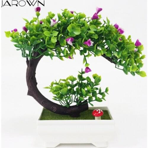 JAROWN Artificial Plants Fake Flower Bonsai Home Decoration Flores Simulation Plastic Potted Plant Wedding Decorations Gift