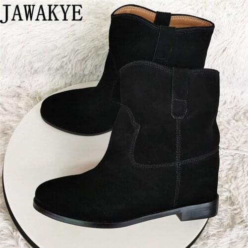 JAWAKYE Women's Wedge Ankle Boots