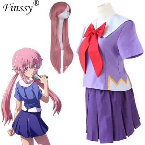 2nd Amano Yukiteru Gasai Yuno Cosplay Costume Halloween Carnival Funny Performance Skirt