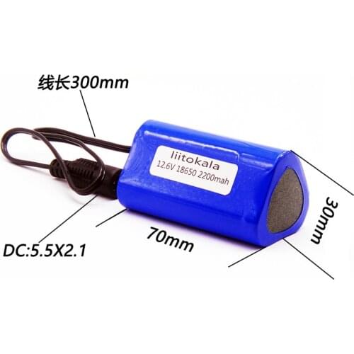 LiitoKala High Quality Portable 12V 2200mAH 18650 Rechargeable Lithium Battery Batteries Pack For CCTV Camera MID GPS 2200mah