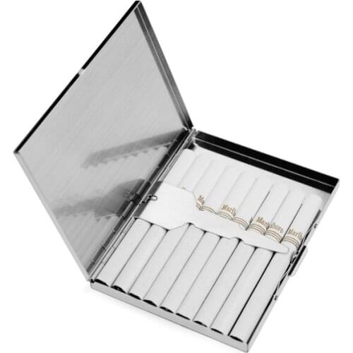 Metal Cigarette Box 9pcs Packaging Creative Ultra-thin Stainless Steel Clamps Can Business Card Box Multi Box