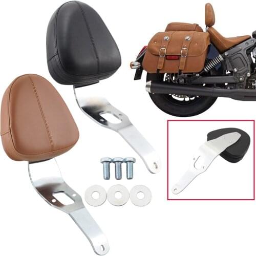 Motorcycle Black/Brown Driver Sissy Bar Seat Backrest Support Pad For Indian Scout 2015-2019 Scout Sixty 2016-2019