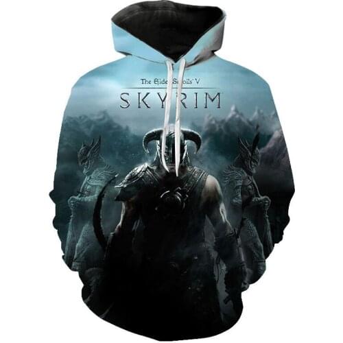 Game Hoodies The Elder Scrolls V SKYRIM 3D Print Sweatshirt Men Women Fashion Hoodie Casual Pullover Male Hoody Coats