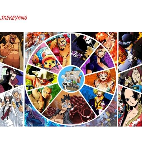 Wall Art Pictures 5D Diy diamond painting One Piece Characters Diamond Mosaic sale Rhinestone Embroidery cross stitch Y3351