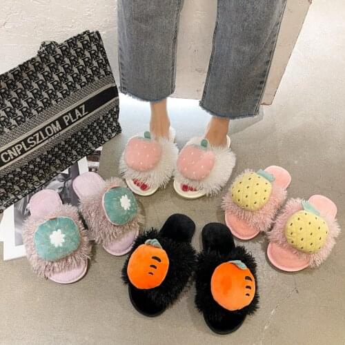 New style girl wind soft velvet flat with suede cool slipper MAO MAO shoes house slippers fashion wear slippers