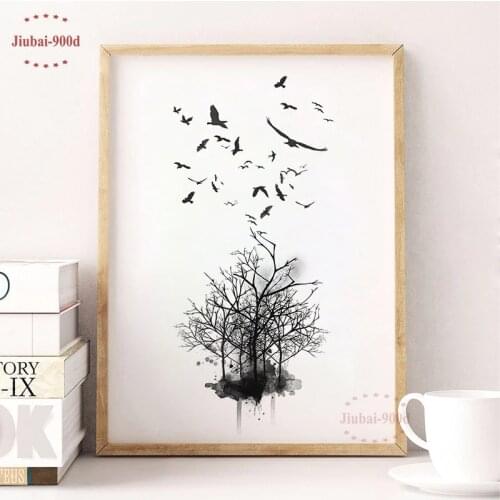 Landscape Tree Canvas Painting Poster, Wall Pictures for Living Room, Giclee Print Decoration Pictures S16044