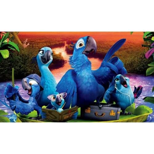 Full Square DIY Diamond Painting Children Cross Stitch Animal Parrot Bird Animals 3D Embroidery Diamond Mosaic Home Decor Gifts