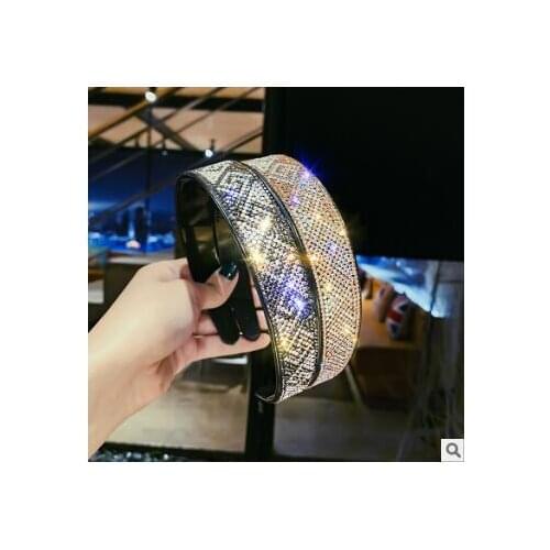 30pcs/lot DIY Multi Simple Crystal Headband Drill Wide Head Bands Joker Lady Hair Styling Tools Accessory HA915