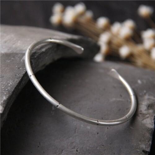 Silver Thai silver bracelet handmade fine silver 925 sterling silver ring Ms open hand ring restoring ancient ways