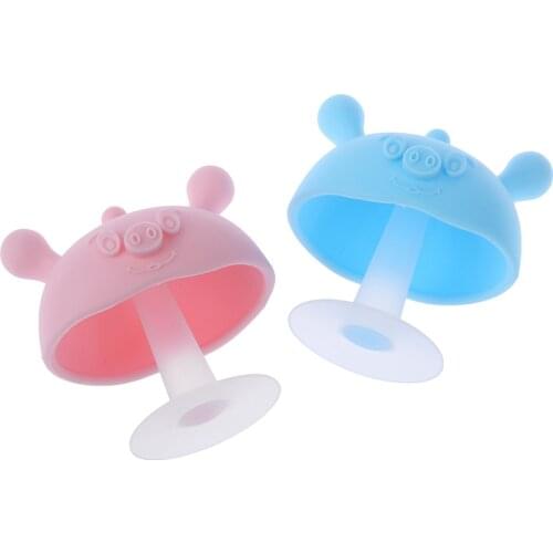Baby Silicone Teethers Newborn Cartoon Small Mushroom Teething Toy Multifunction Chewable Teethers Infant Nursing Appease Nipple