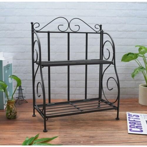 Foldable Storage Rack Iron Storage Rack Desktop Kitchen Double Folding Rack Cosmetics Storage Rack