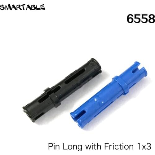 Smartable MOC High-Tech Pin Long with Friction 1x3 block Part creative educational Toys Compatible 6558 100pcs/lot