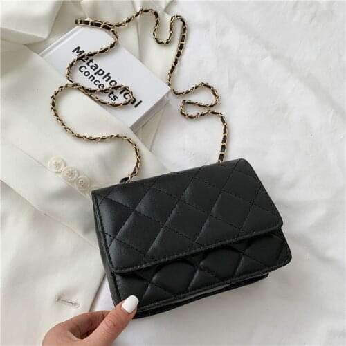 Crossbody Bags Diamond Lattice Ladies Clutch Purse Leather Wallet Shopping Handbags Casual Backpack Chain Womens Shoulder Bag