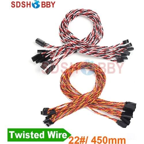 10Pcs*Heavy Duty 22# /22AWG Servo Twisted Wire 450mm
