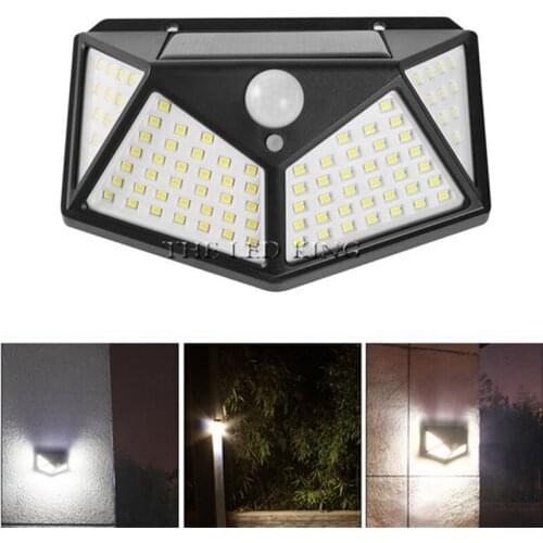 100 LED Solar Light Outdoor Solar Lamp Motion Sensor Solar Powered Spotlight 3 Modes Wall Sunlight For Street Garden Decoration