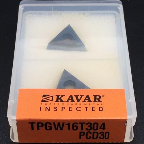 2pcs TPGW16T304 PCD30 Insert Diamond blade tools Used for Aluminum Polycrystalline diamond tools PCD cnc