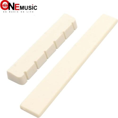 50pcs Classical Guitar Nut and Bridge Saddle Plastic 50MM 80MM Guitar Parts Ivory