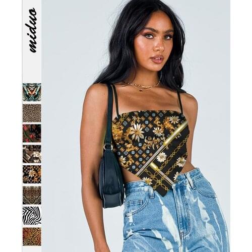 Bohemia Fashion 2021 Women Top Silk Geometric Print Bow Sashes Tops Sexy Tanks Sleeveless Stain Short Female Tops Tank Tops