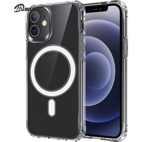 For iPhone 12 Pro Max 12 mini Phone Case for Magsafe wireless charging shockproof full protection PC + TPU Phone Back Cover Capa
